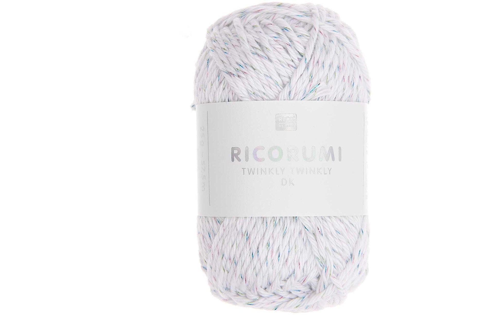 Rico Design Ricorumi Twinkly Garn Gelb – 25 g, 52 m, Nadel 4 mm, 99% Baumwolle/1% Polyester, 1 Stk.