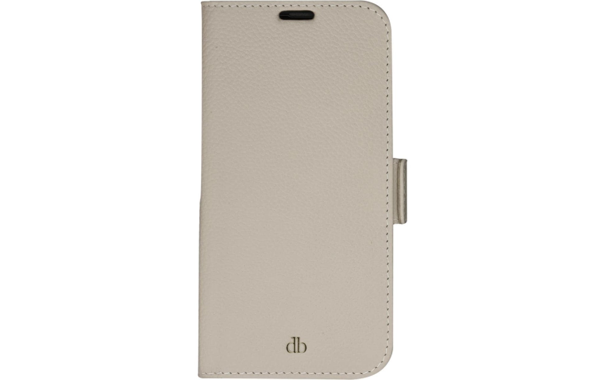 dbramante1928 Wallethülle – für Apple iPhone 14 Plus, 3 Kartenfächer, Leder, Sand, RFID-beständig