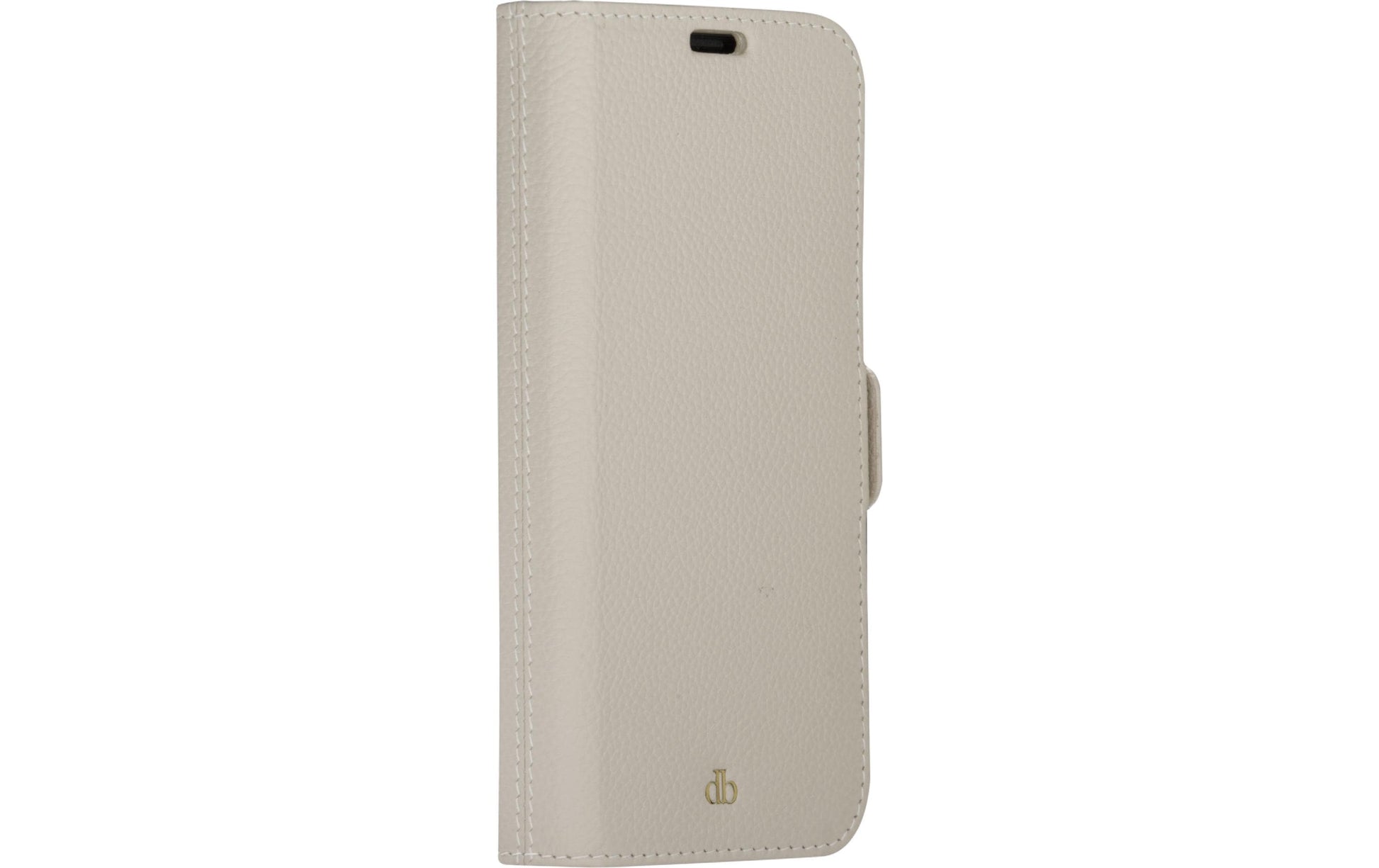 dbramante1928 Wallethülle – für Apple iPhone 14 Plus, 3 Kartenfächer, Leder, Sand, RFID-beständig
