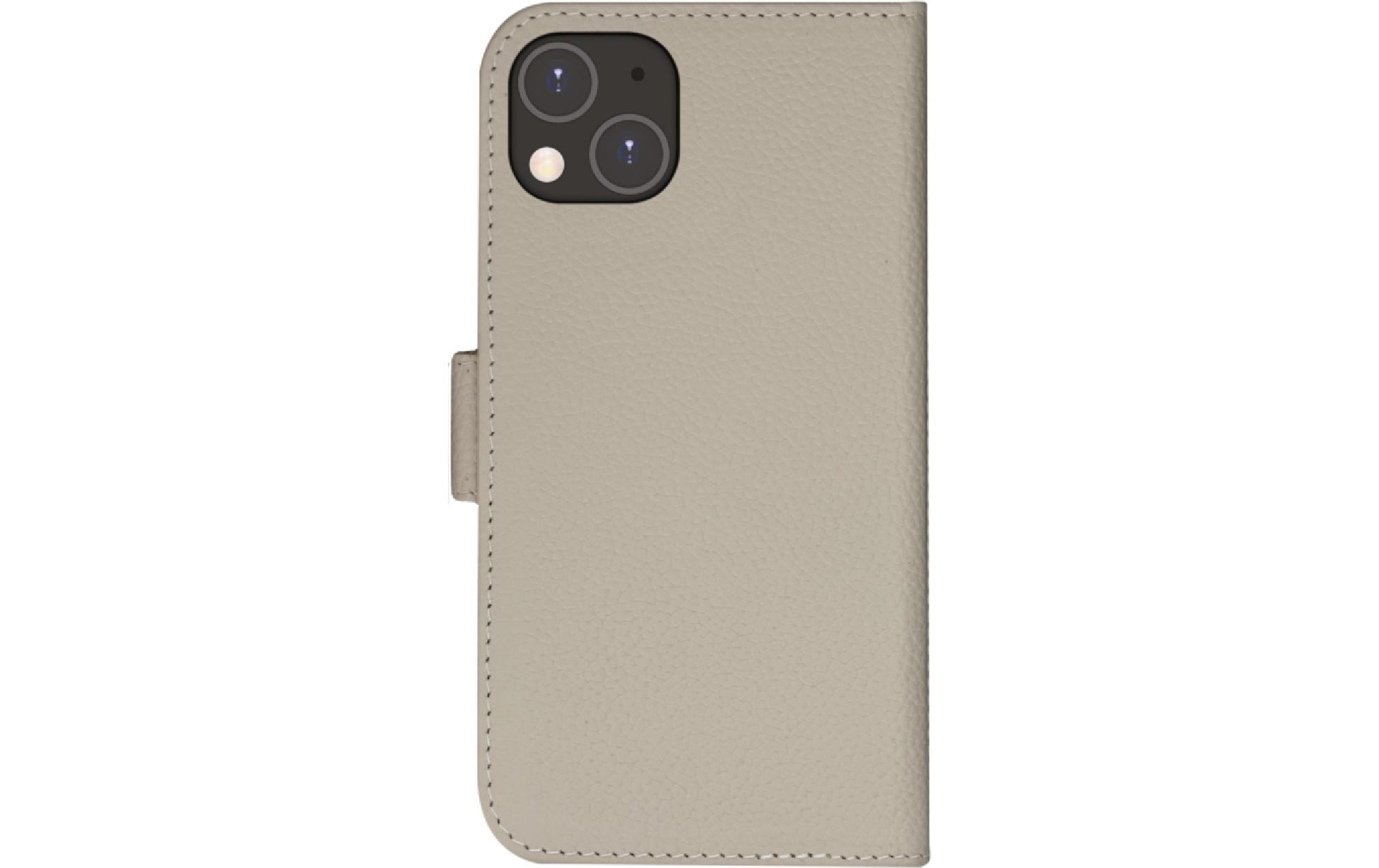 dbramante1928 Wallethülle – für Apple iPhone 14 Plus, 3 Kartenfächer, Leder, Sand, RFID-beständig