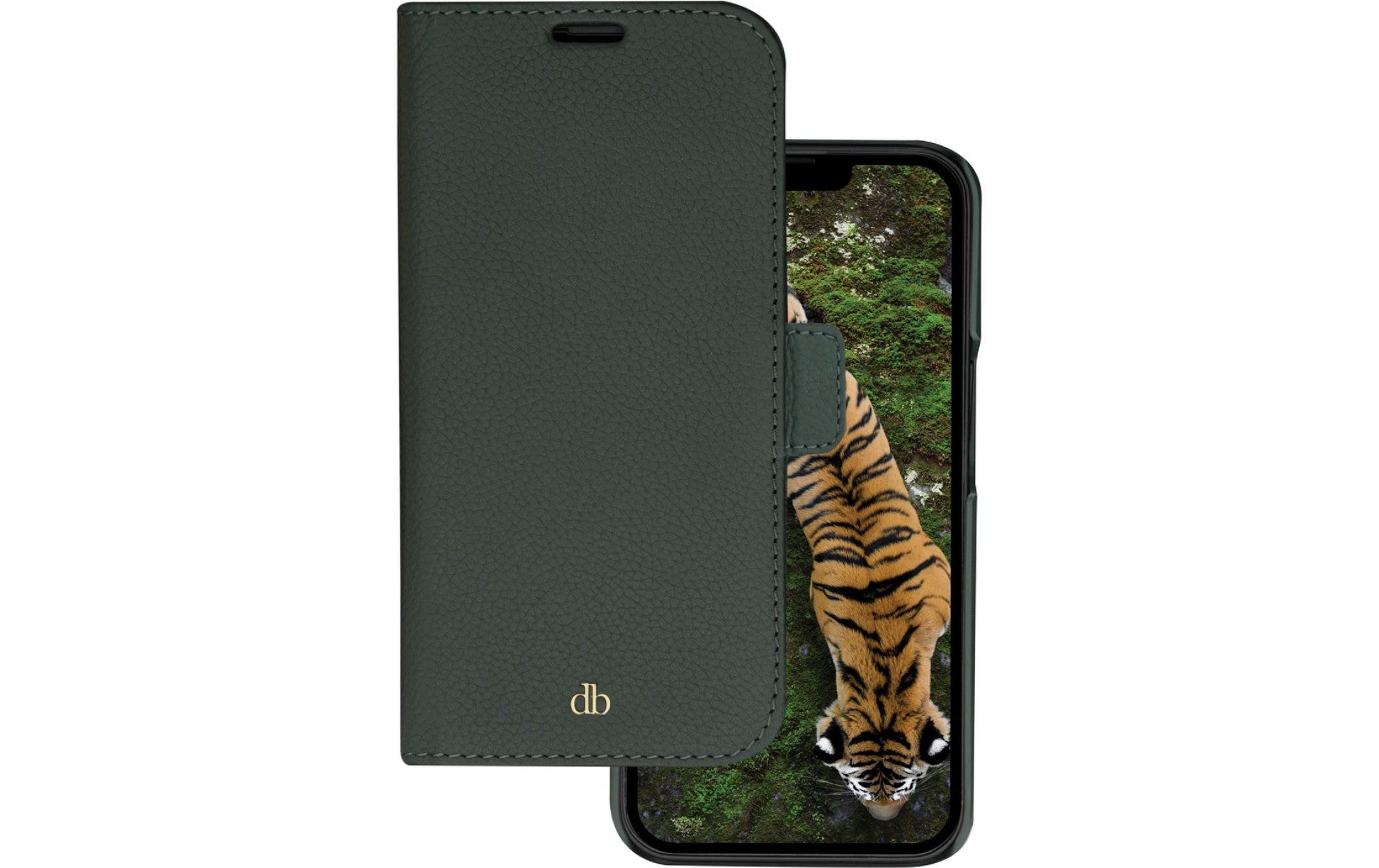 dbramante1928 Wallethülle – für Apple iPhone 14 Pro, 3 Kartenfächer, Leder, Grün, RFID-beständig