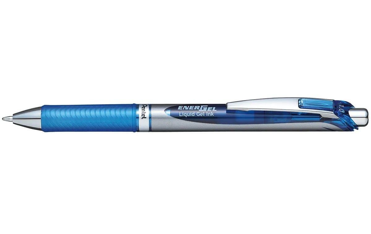 Pentel EnerGel BL80 – Tintenroller, schnelltrocknend, Druckmechanik, 0,5 mm, Blau