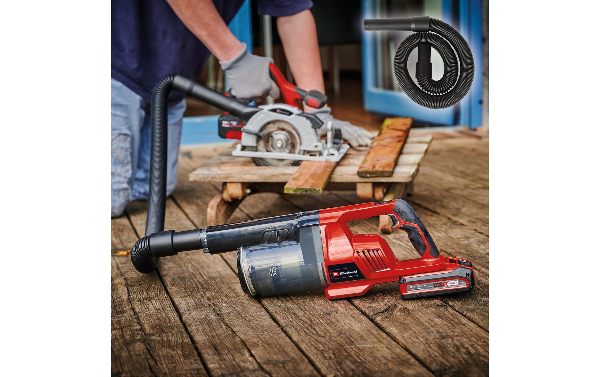 Einhell Aufsatz-Set mit Schlauch – für TE-SV 18 Li
