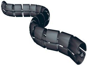 Bachmann Premium Kabelschlange – 0,75 m – Metall-Bodenplatte – Schwarz, Schraubbefestigung