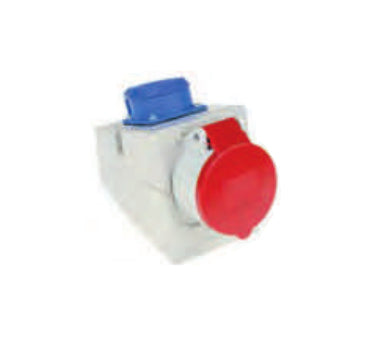 Bachmann Steckdosenleiste (1×IEC309 5P 400 V + 1×T13 230 V 16 A), IP44, 125×175×80 mm – grau