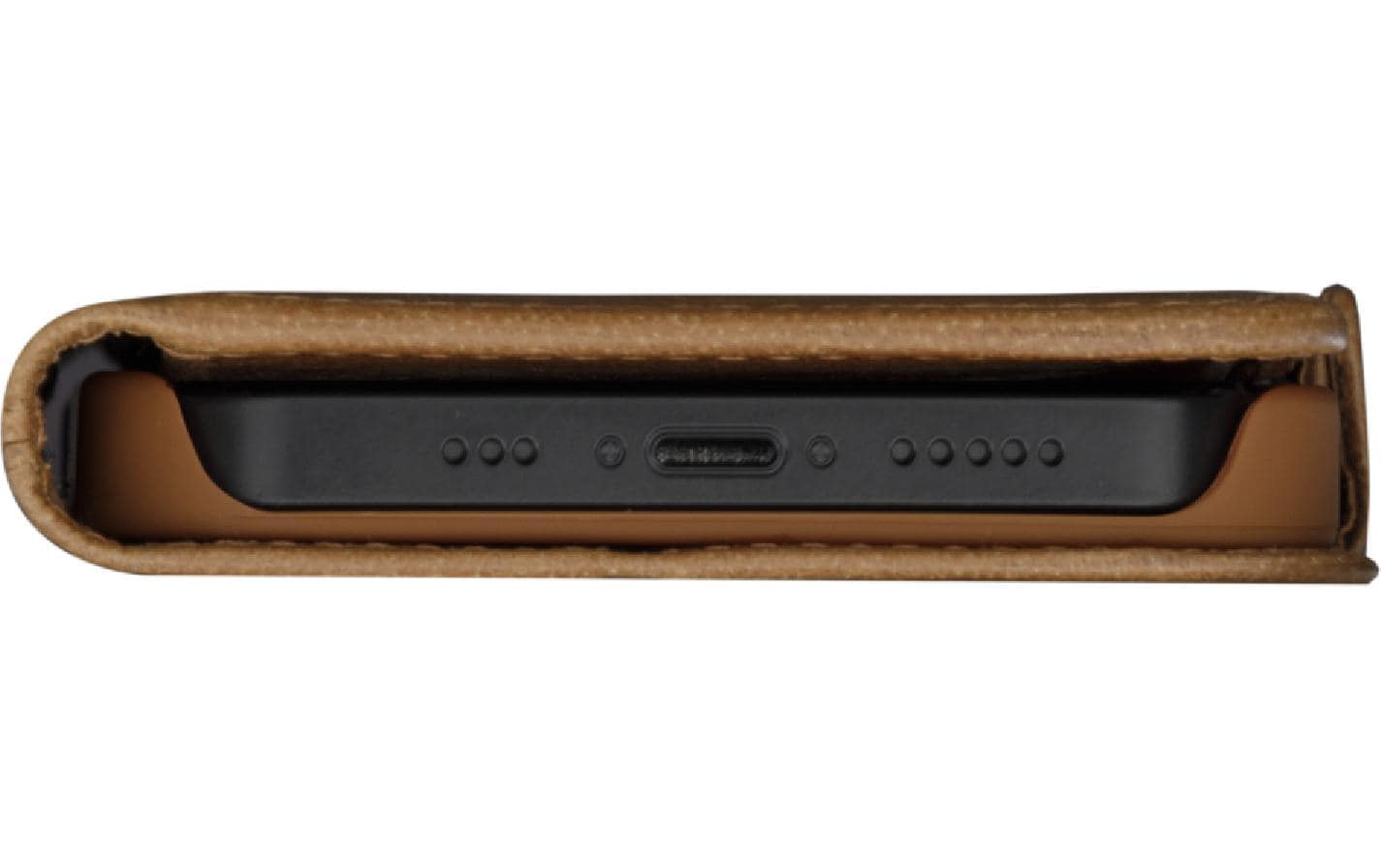 dbramante1928 Copenhagen Slim Wallethülle – für Apple iPhone 14 Pro Max, 3 Kartenfächer, Leder, Tan
