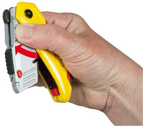 Stanley FatMax – Trapezmesser 19 mm, einziehbar, Alu-Druckguss, gelb