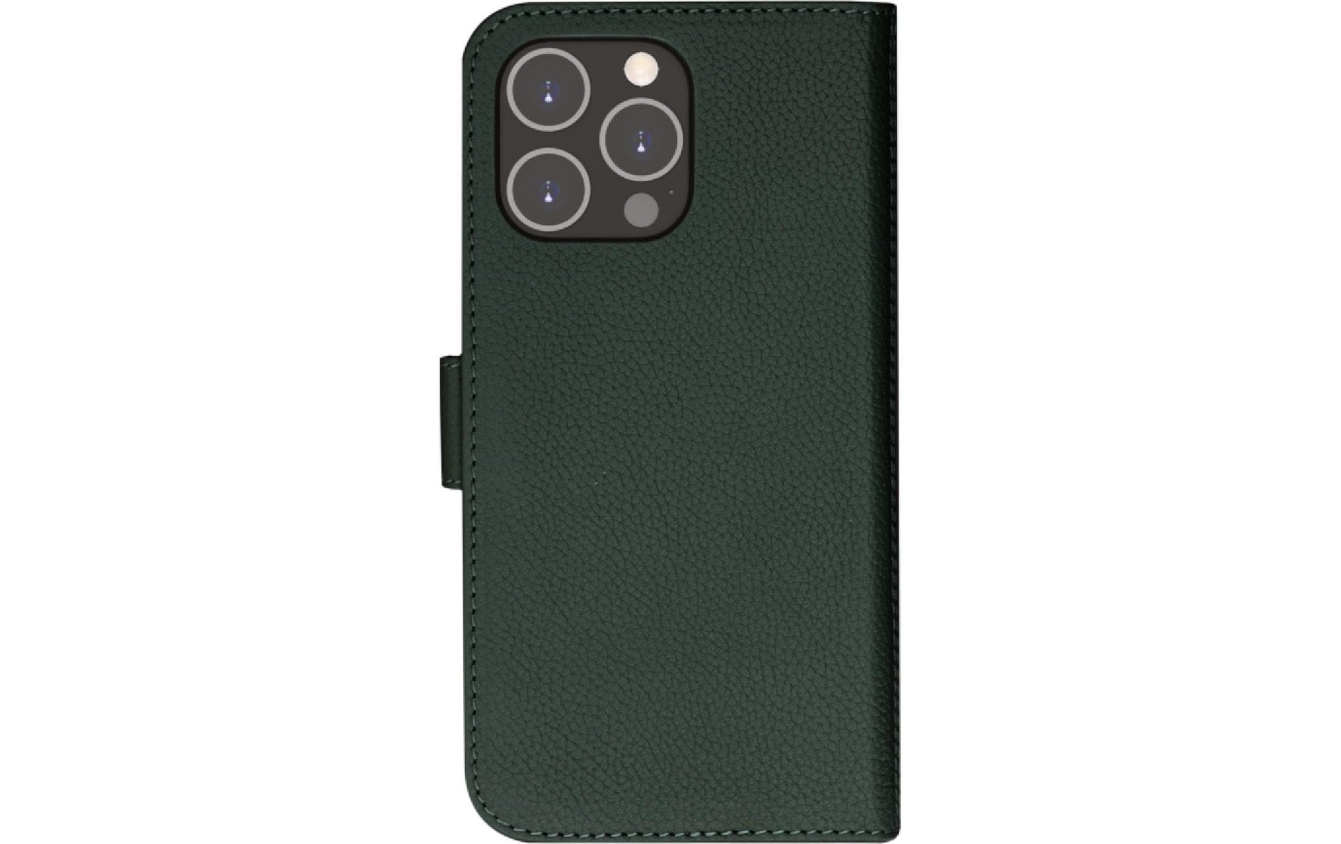 dbramante1928 Booklet-Hülle – für Apple iPhone 14 Pro Max – grün – Leder – mit Kartenfach, Magnetverschluss