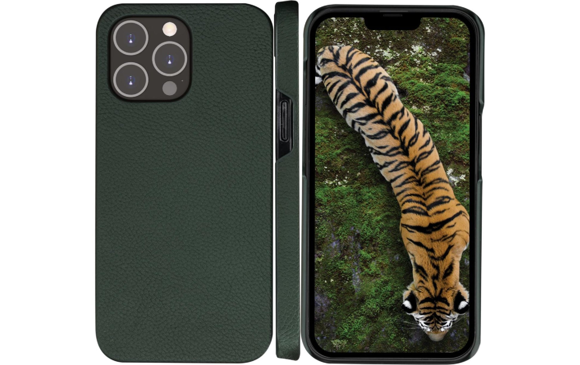 dbramante1928 Booklet-Hülle – für Apple iPhone 14 Pro Max – grün – Leder – mit Kartenfach, Magnetverschluss