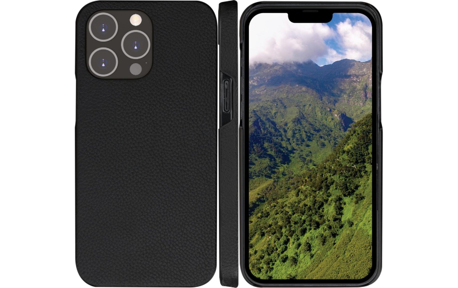 dbramante1928 New York Wallethülle – für Apple iPhone 14 Pro Max, 3 Kartenfächer, Leder, Schwarz