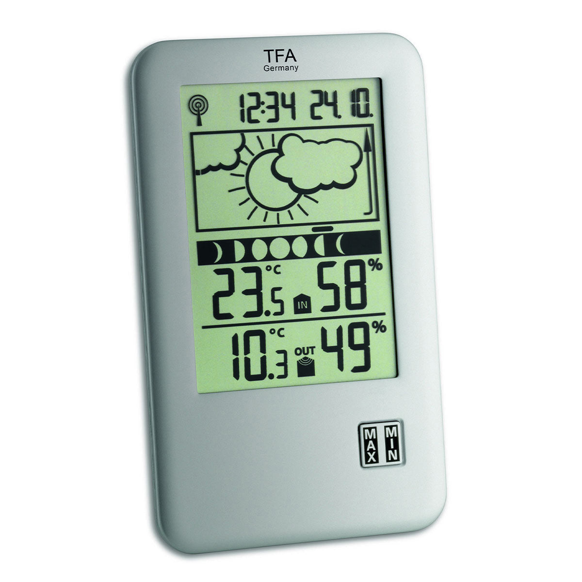 TFA-Dostmann TFA Dostmann NEO PLUS Temperatur-/Feuchtesensor – Kabellos, −40–60 °C, 1–99 %, Innen/Aussen