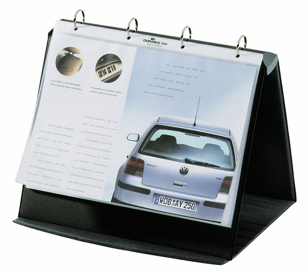 Durable Tisch-Flipchart – 33 × 26,5 cm, schwarz, Kunststoff, Recycling