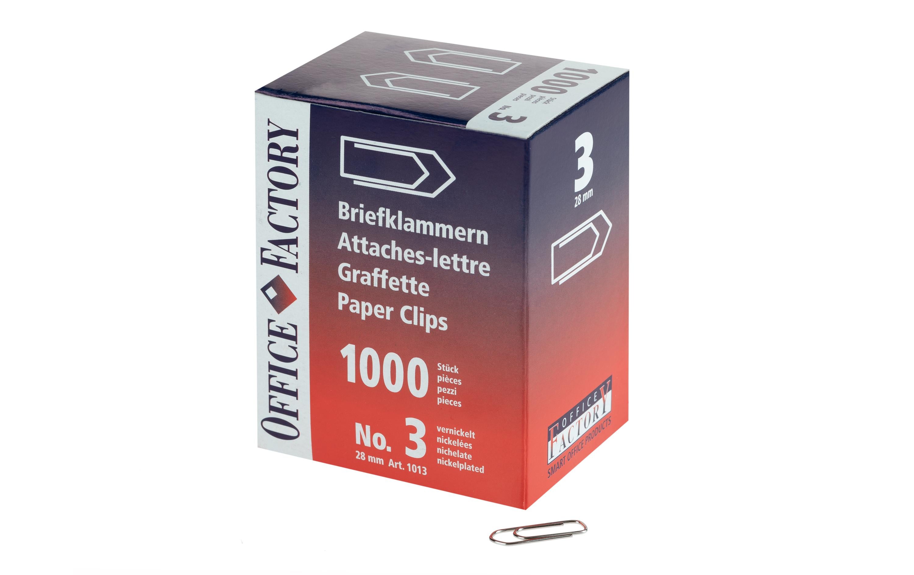 Smart office Büroklammern 28 mm – Metall – 1'000 Stk.