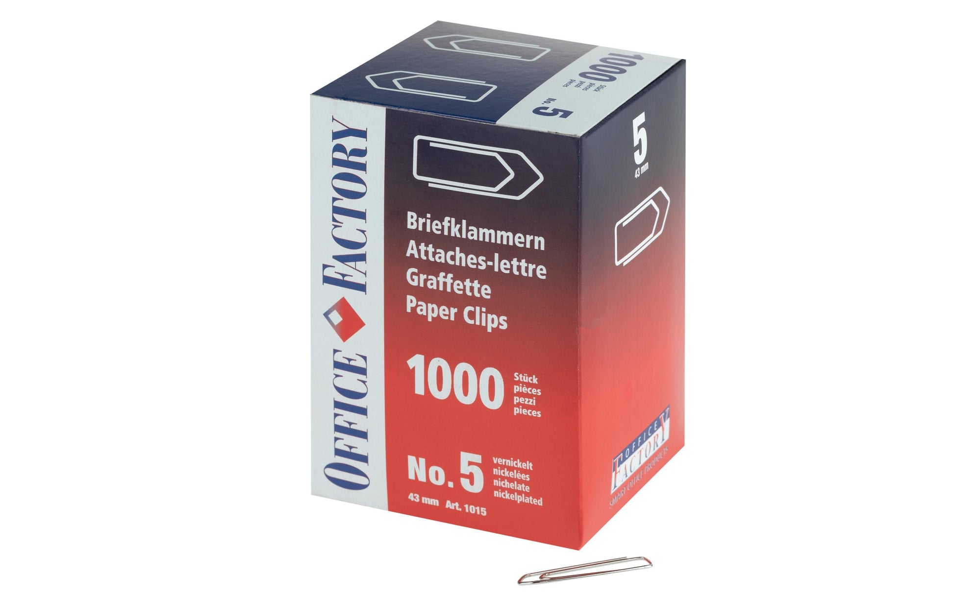 Smart Office Büroklammern 43 mm – Metall – 1'000 Stk.