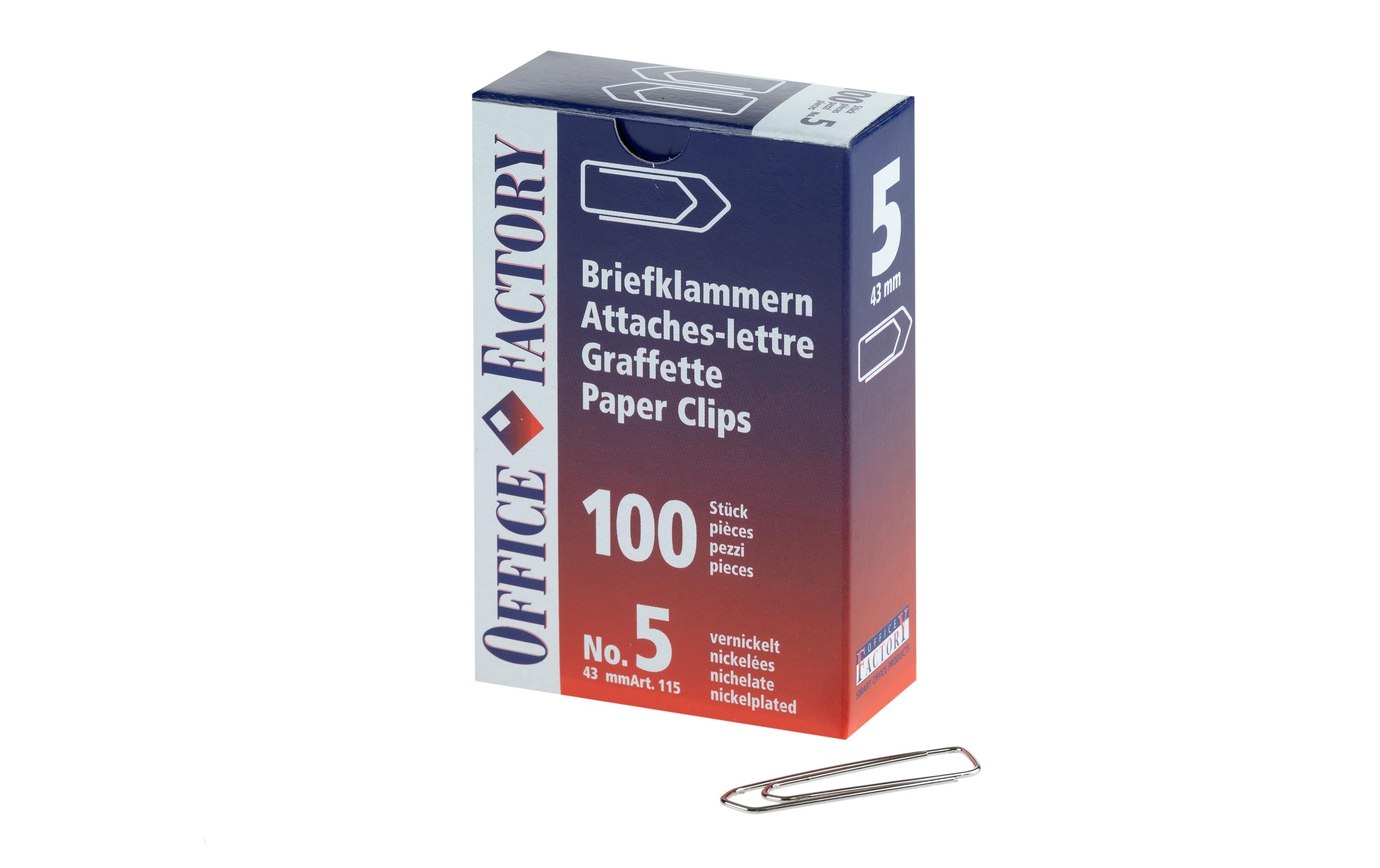 Smart Office Büroklammern 43 mm – Metall – 100 Stk.