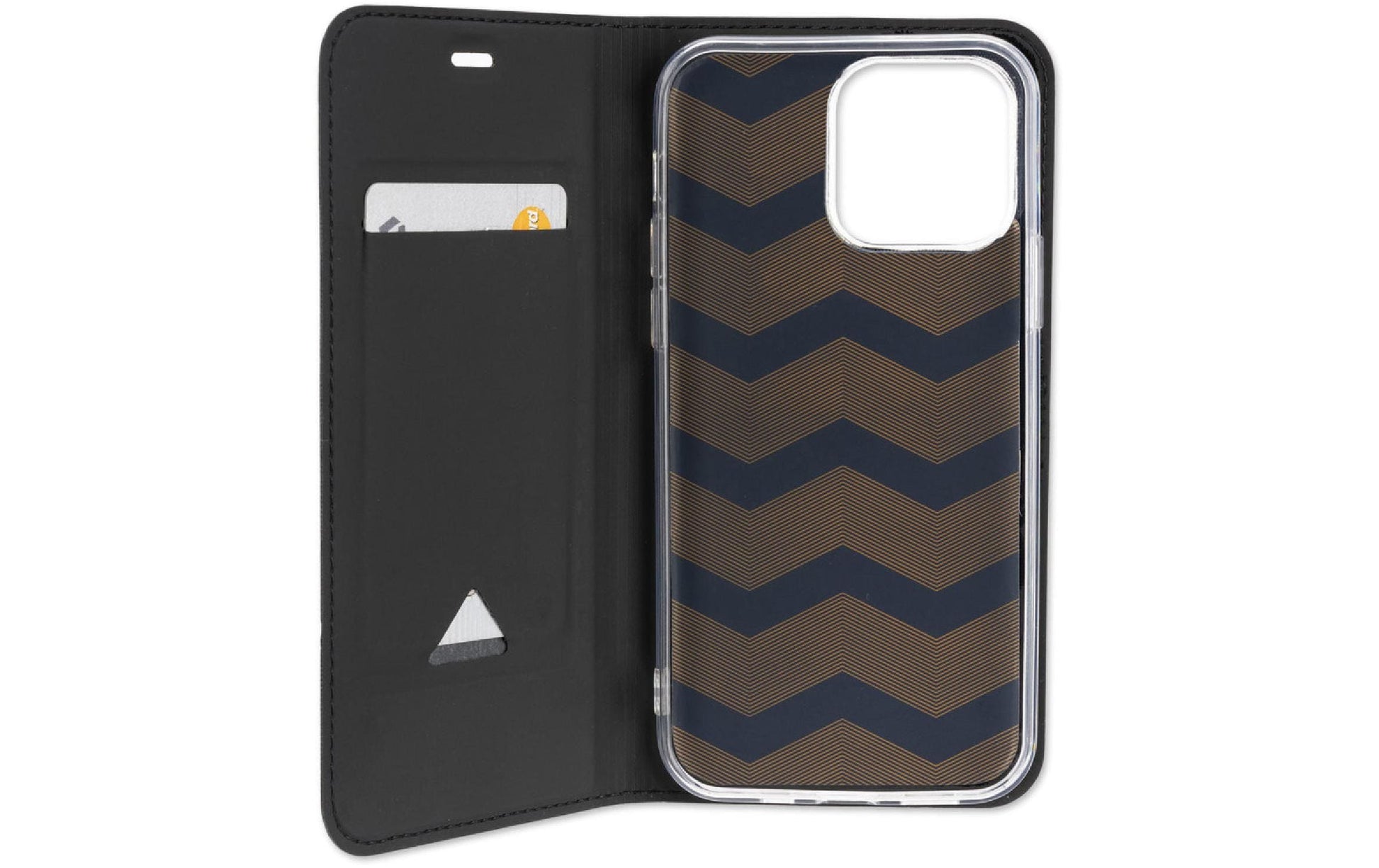 4smarts Urban Lite – Wallethülle – für Apple iPhone 14 Pro Max, mit Ständer, 1 Kartenfach, PU+TPU, schwarz