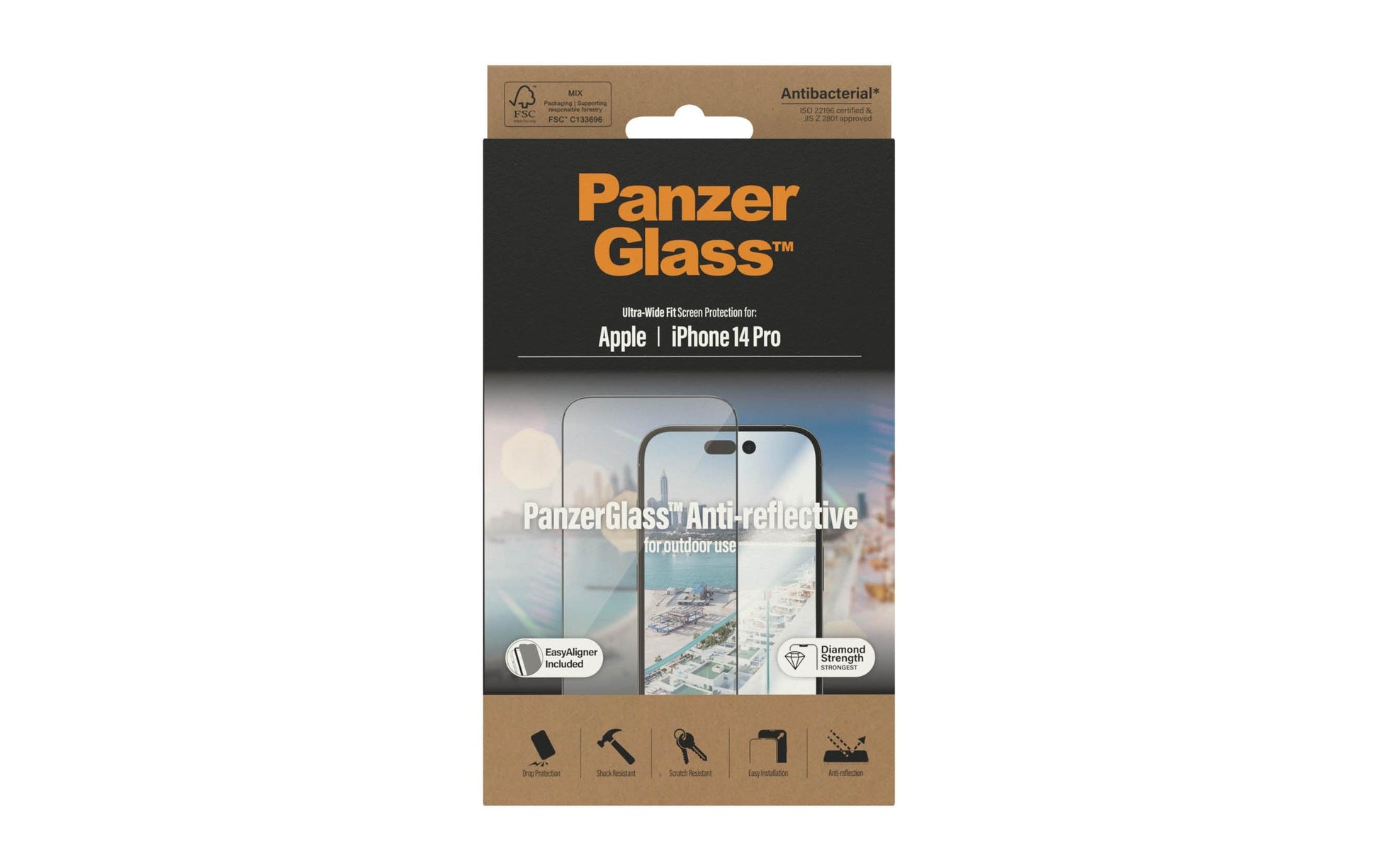PanzerGlass Displayschutzglas – für Apple iPhone 14 Pro – Hartglas, Transparent