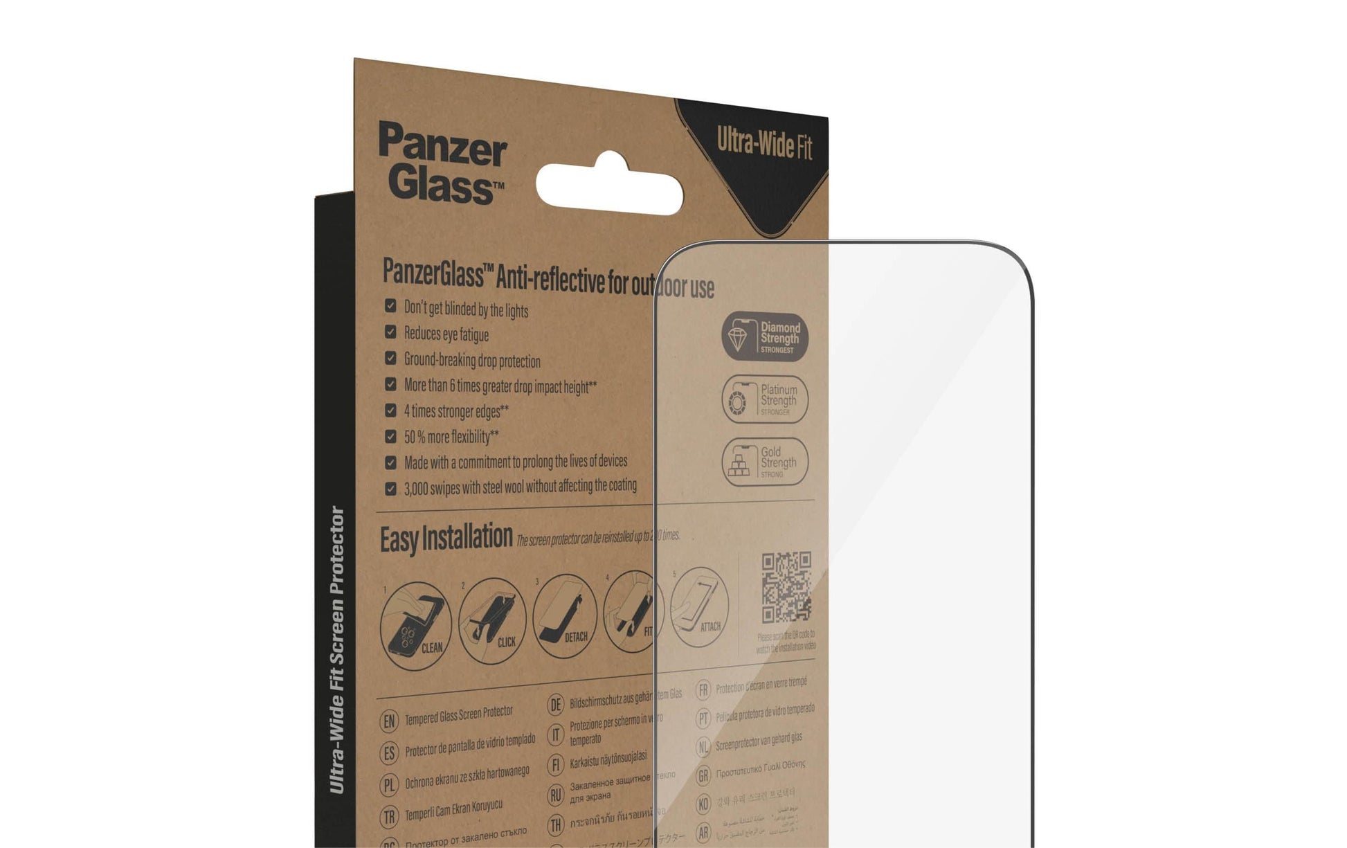 PanzerGlass Displayschutzglas – für Apple iPhone 14 Pro – Hartglas, Transparent