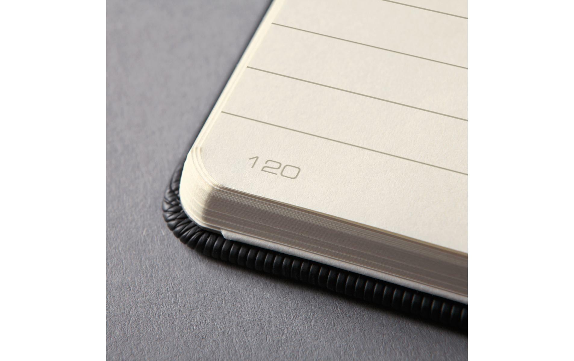 Sigel Notizbuch Conceptum, 213 × 295 mm, liniert, Fadenheftung, 194 Seiten, 80 g/m² – schwarz