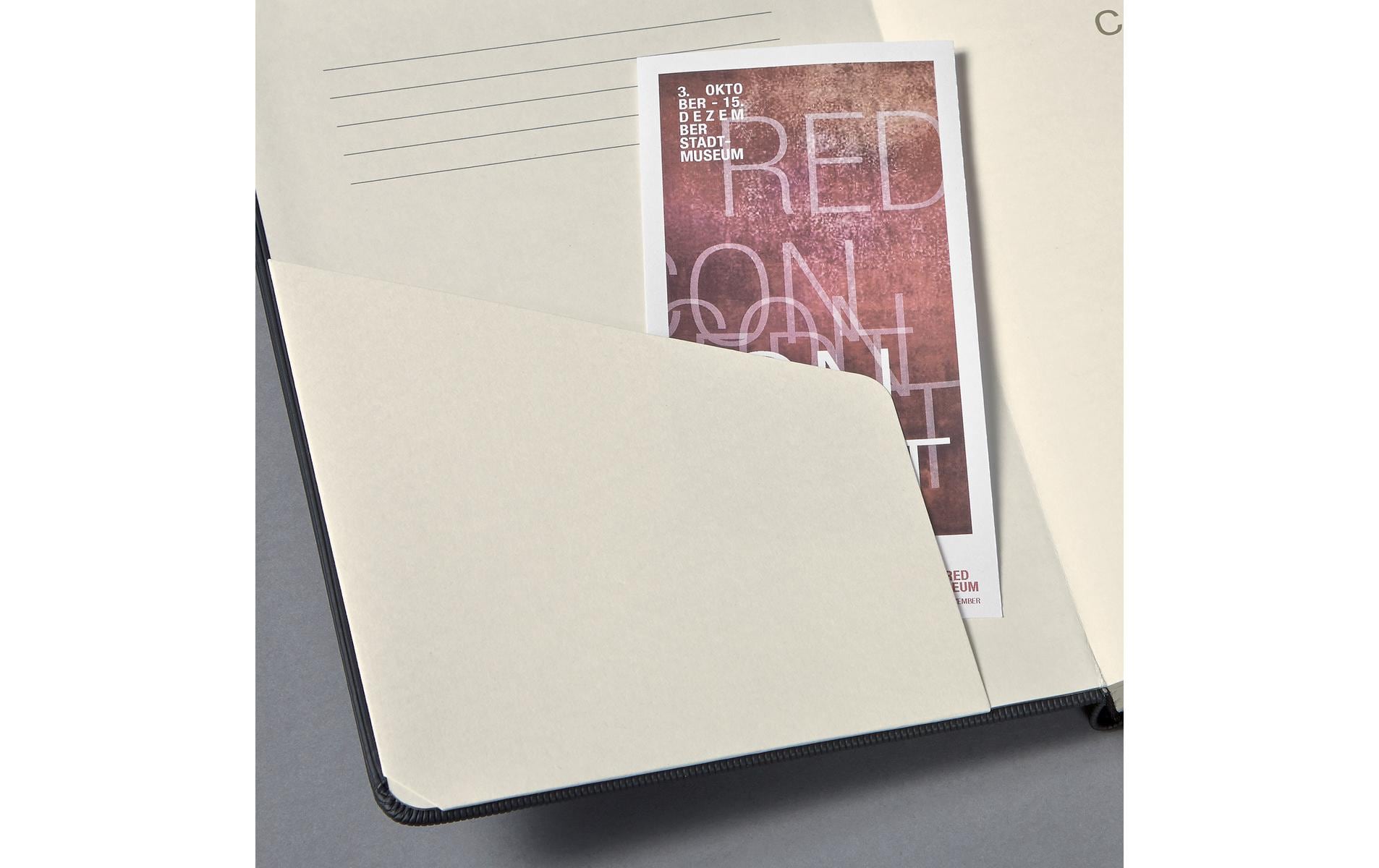 Sigel Notizbuch Conceptum, 213 × 295 mm, liniert, Fadenheftung, 194 Seiten, 80 g/m² – schwarz