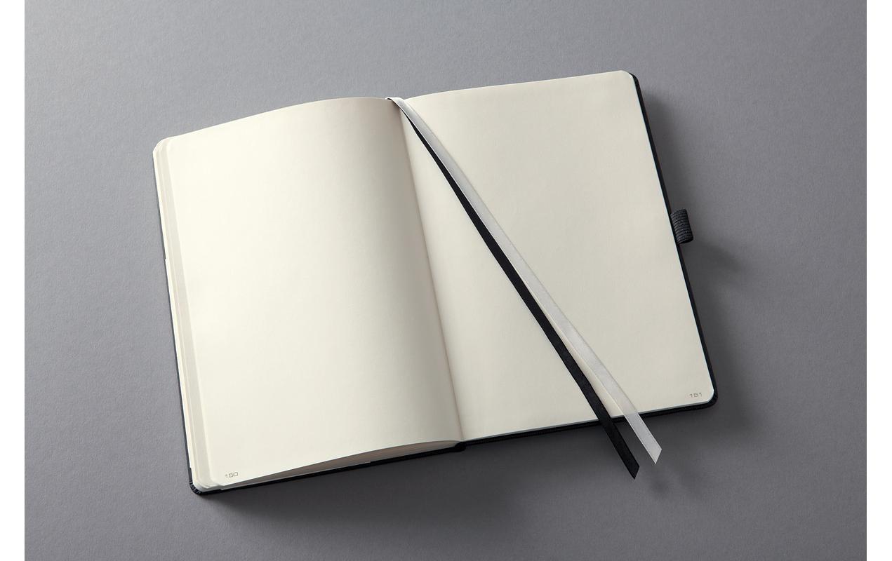 Sigel Notizbuch, 213 × 295 mm, blanko, Fadenheftung, 194 Seiten, 80 g/m² – schwarz
