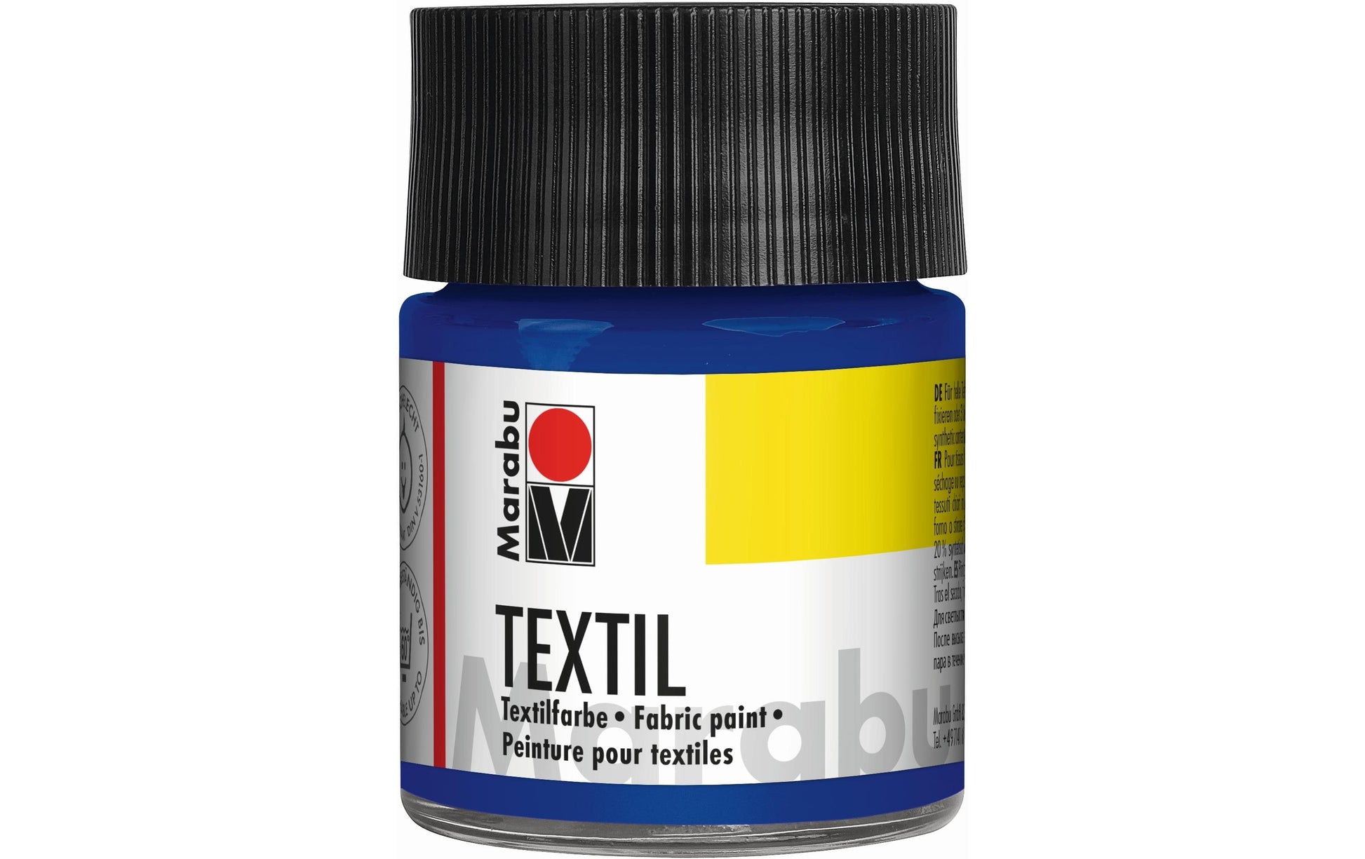 Marabu Stoffmalfarbe – Mittelblau, 50 ml, für Textilien
