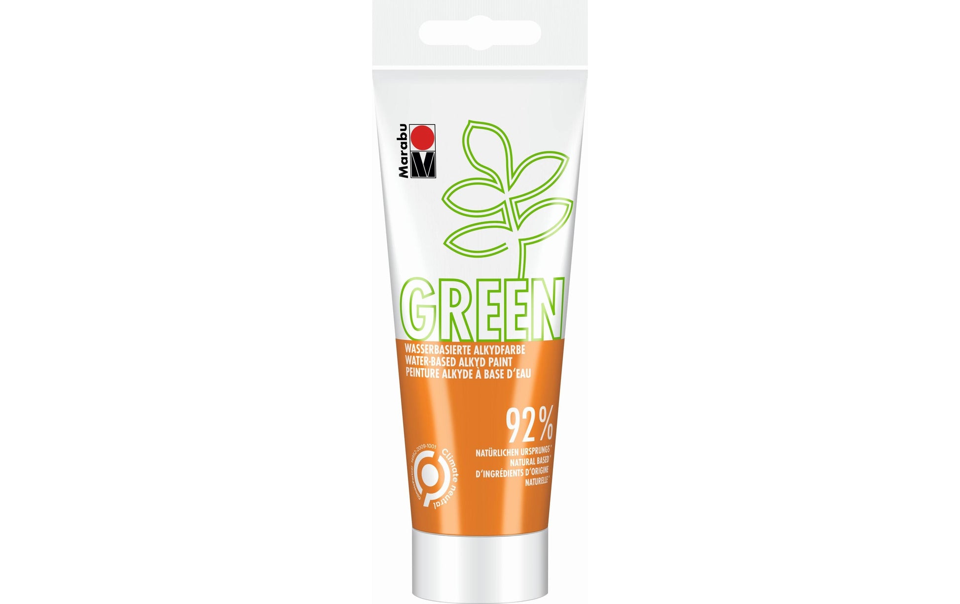 Marabu Bastelfarbe – Orange 013, wasserfest – 100 ml, Tube – für Holz, Papier, Karton