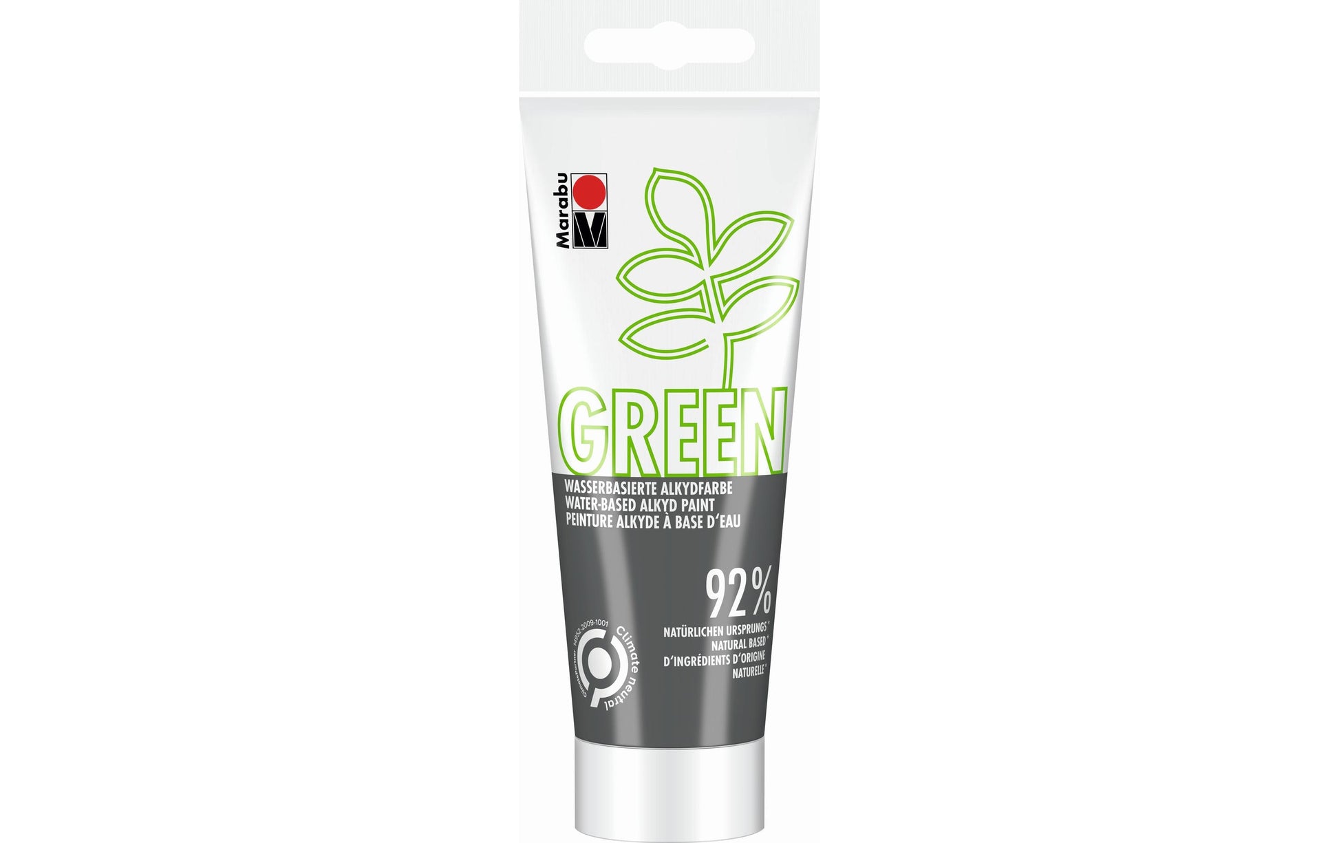 Marabu Ölfarbe, Bastelfarbe – Dunkelgrau 174, wasserfest – 100 ml (Tube) – für Leinwand, Papier, Holz