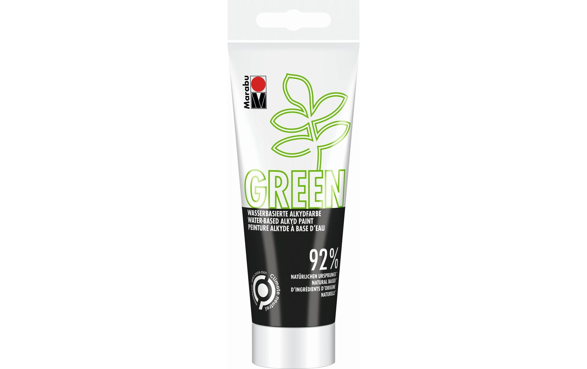 Marabu Alkydfarbe – Schwarz 073, umweltfreundlich – 100 ml, Tube – für Papier, Karton, Holz