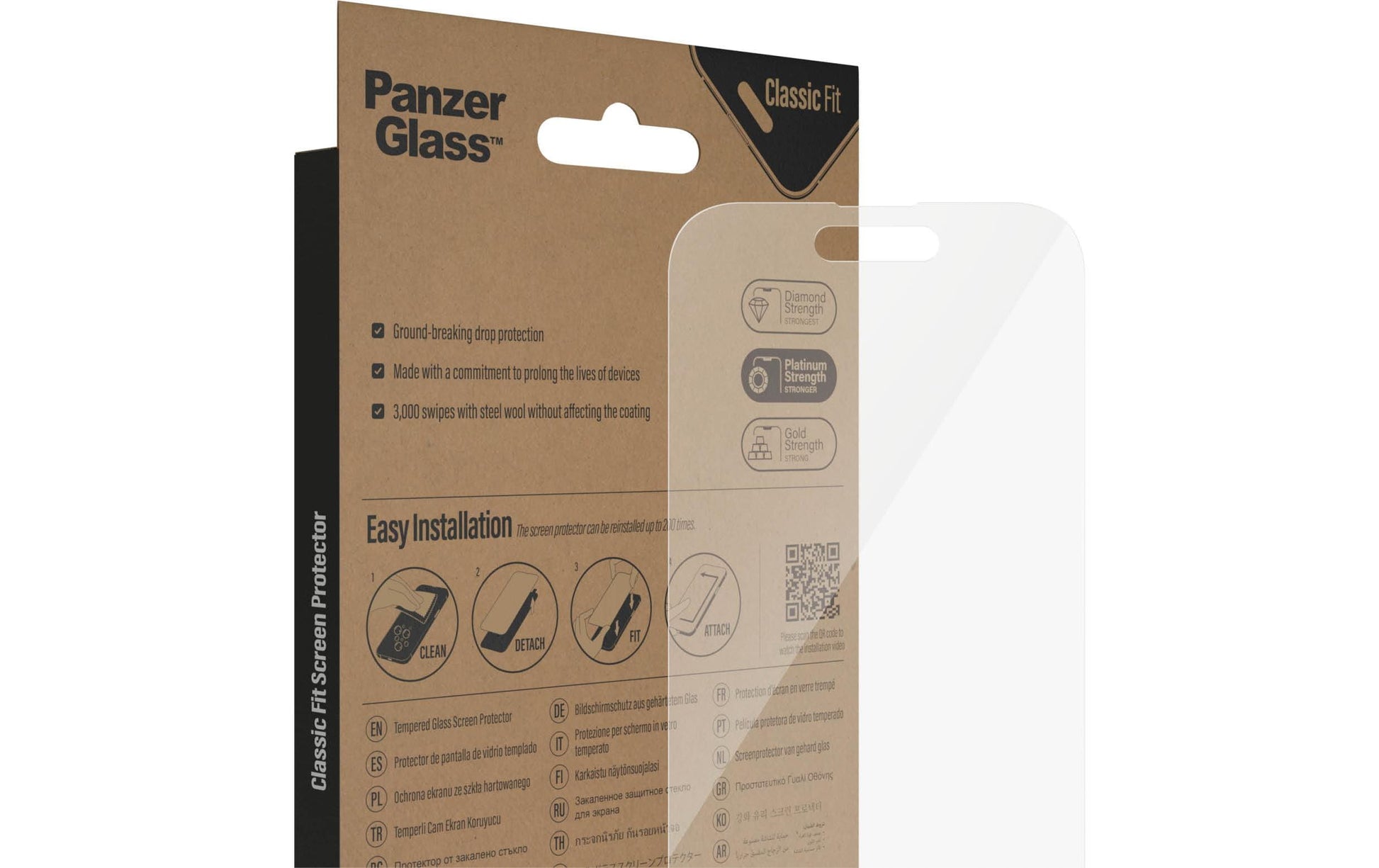 PanzerGlass Displayschutz (Panzerglas), Case Friendly – für iPhone 14 Pro
