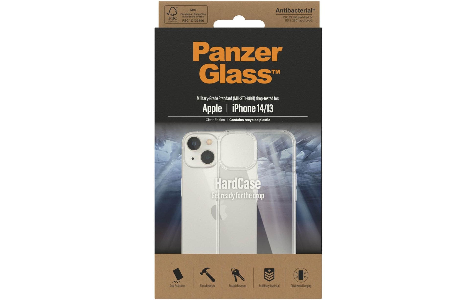 PanzerGlass Backcover – für Apple iPhone 14/13, Kunststoff, Transparent, bis 3,6 m sturzsicher