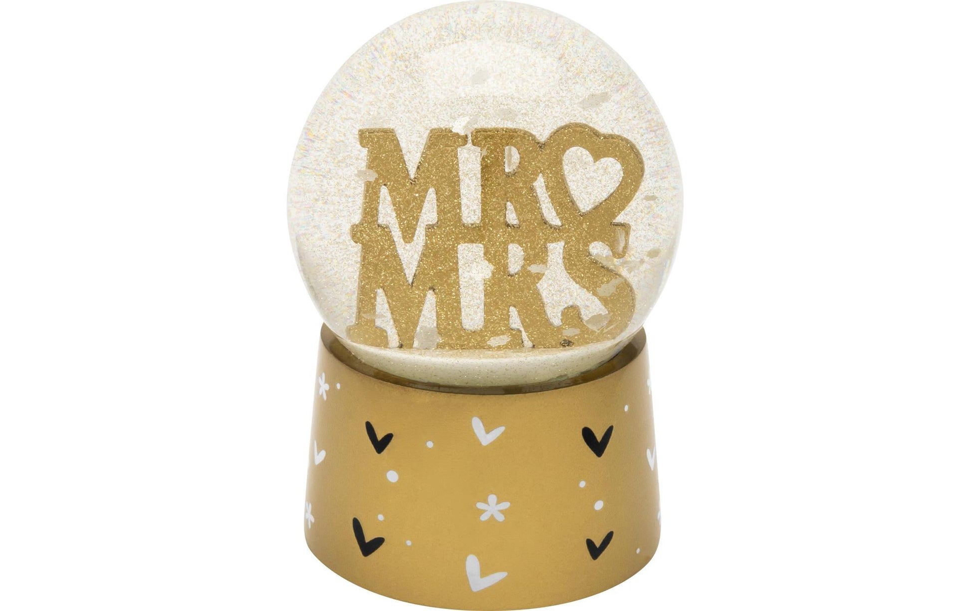 Sheepworld Schneekugel Mr & Mrs – Glas, Gold
