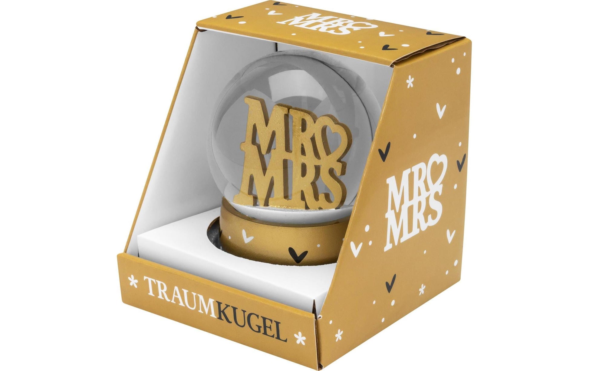 Sheepworld Schneekugel Mr & Mrs – Glas, Gold