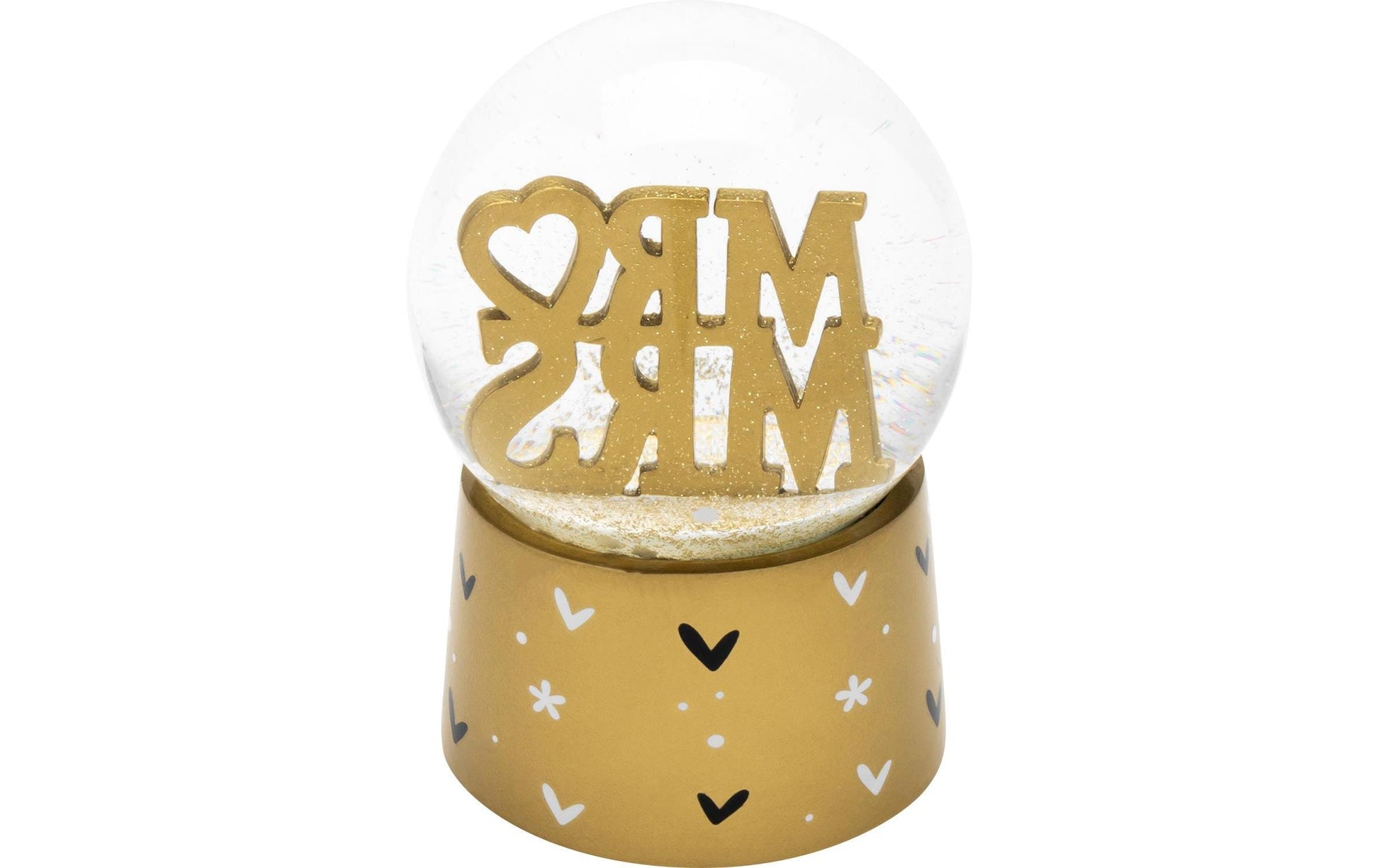 Sheepworld Schneekugel Mr & Mrs – Glas, Gold