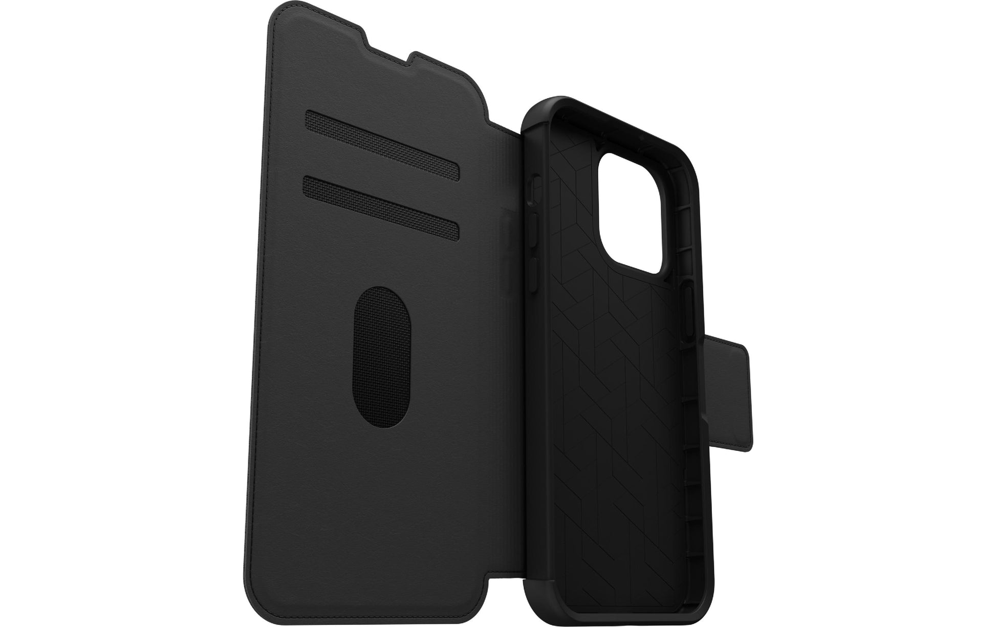OtterBox Strada Folio – für Apple iPhone 14 Pro Max, Leder, Schwarz, mit Kartenfach, sturzdämpfend