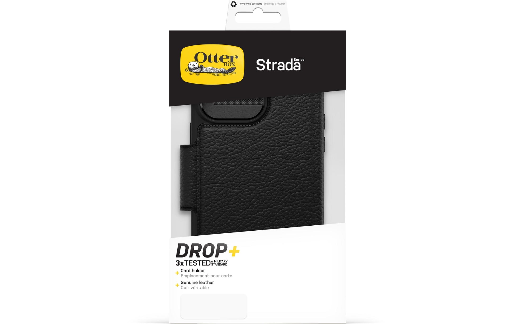 OtterBox Strada Folio – für Apple iPhone 14 Pro Max, Leder, Schwarz, mit Kartenfach, sturzdämpfend