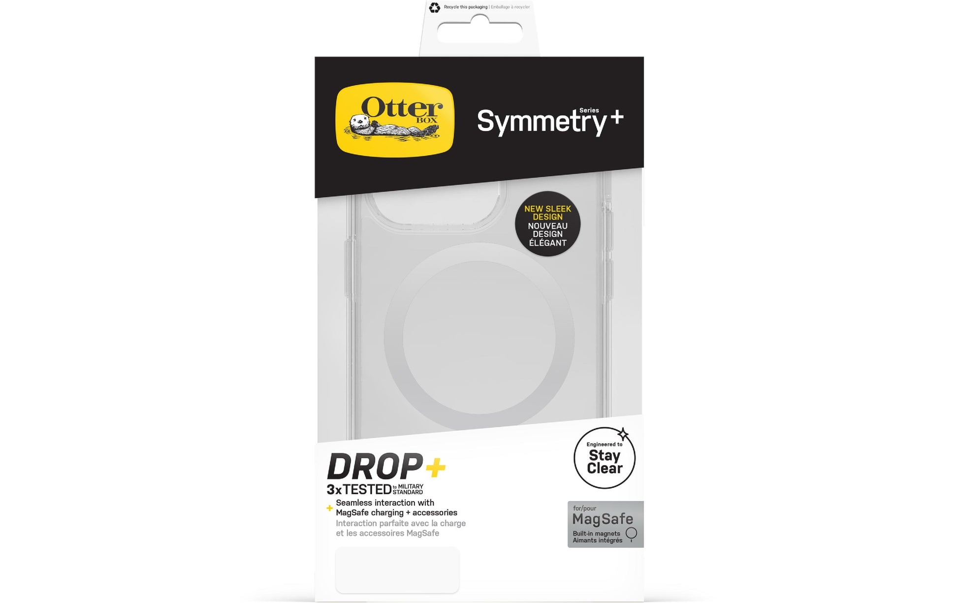OtterBox Symmetry+ Backcover – für Apple iPhone 14 Pro, MagSafe, PC, Transparent