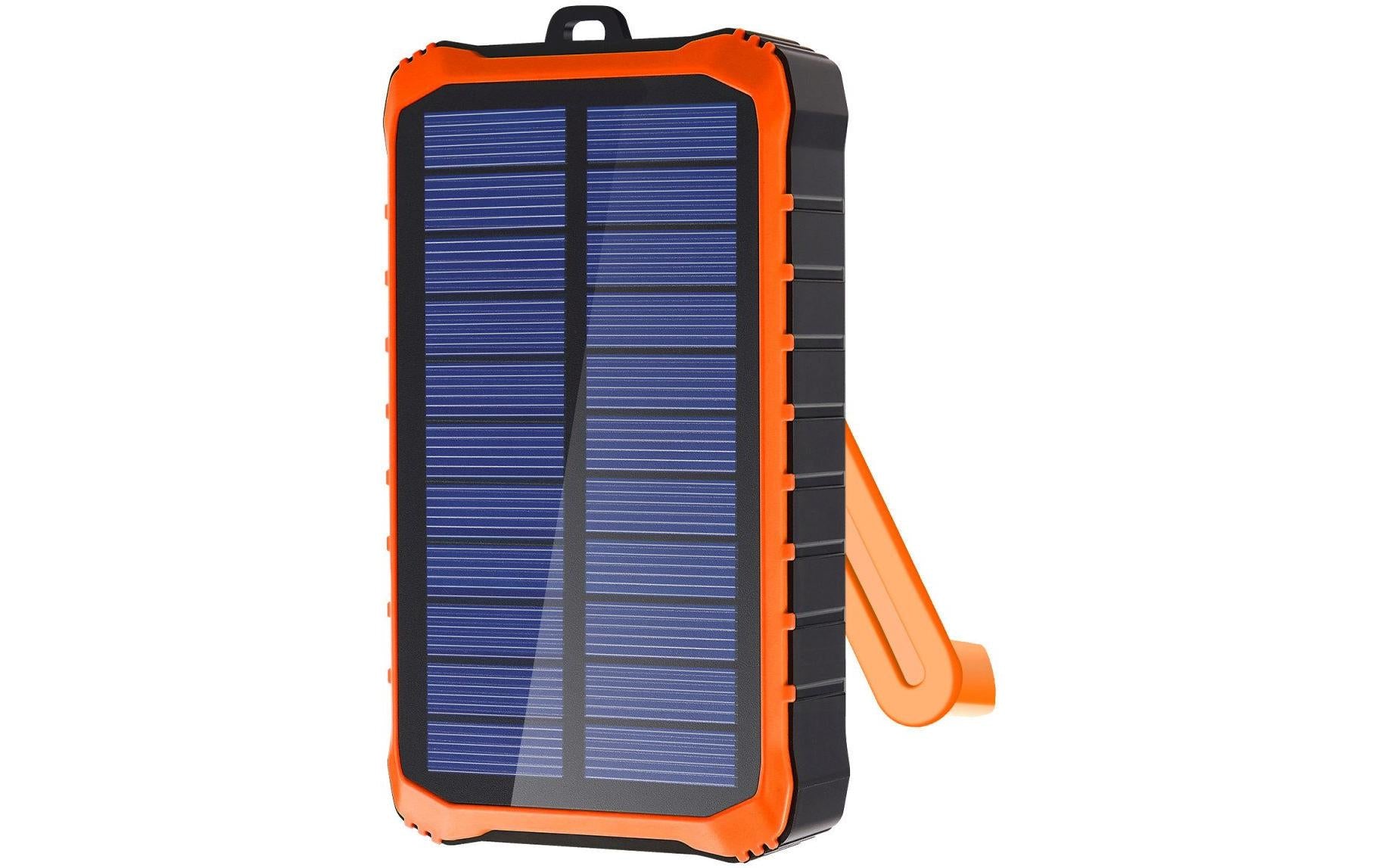 4smarts Powerbank 12000 mAh mit Solarpanel, Schwarz