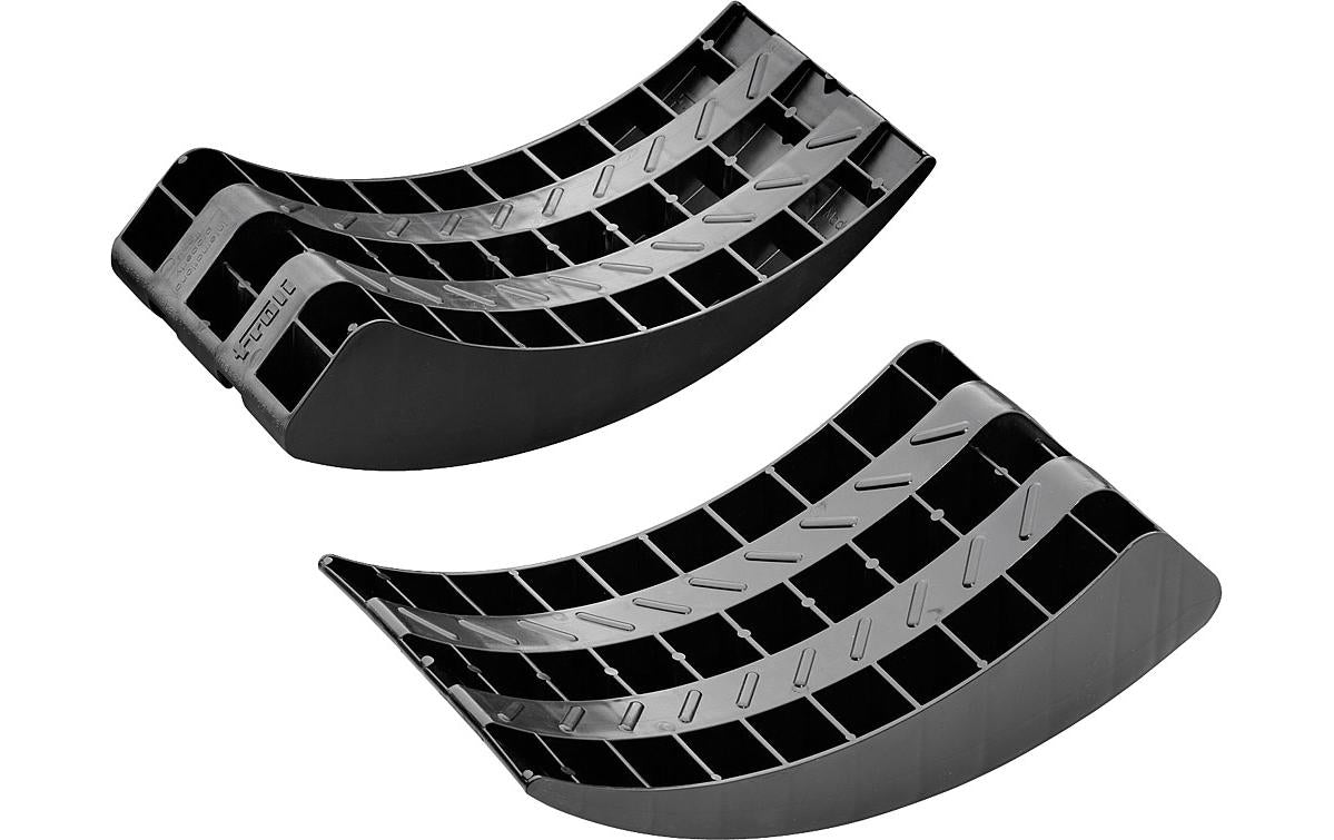 Froli Auffahrkeil Rundkeil – schlagfest, wetterfest – 200×80×385 mm – schwarz