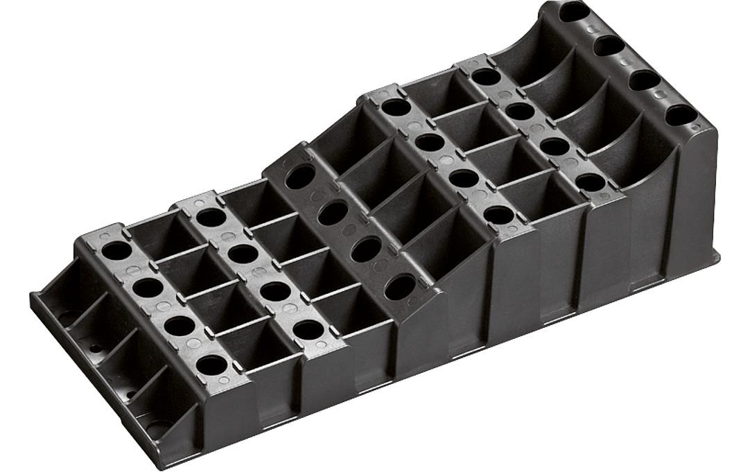Froli Auffahrkeil – schlagfest, 2500 g – 235×150×575 mm – schwarz – 2 Stk.