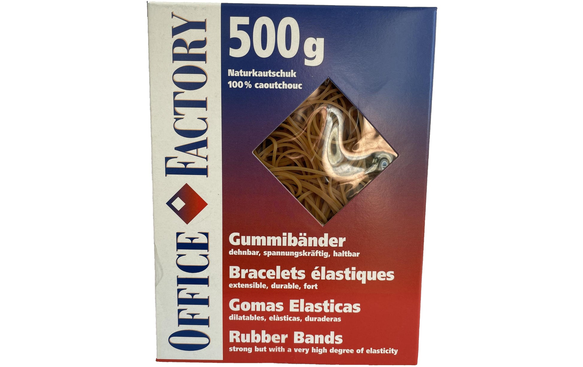 Smart office Gummibänder – 3 × 90 mm, Naturkautschuk, 500 g