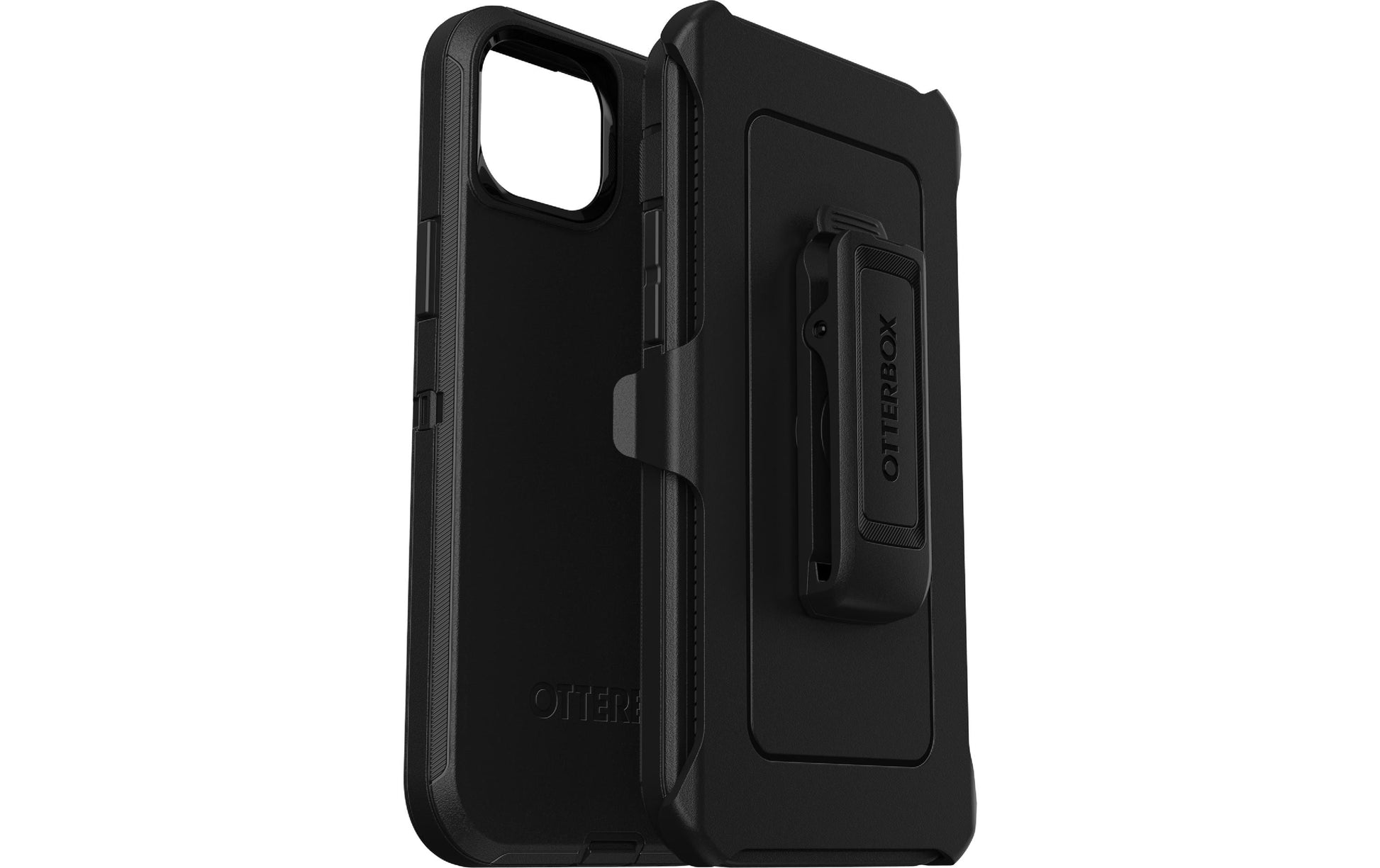 OtterBox Defender Rugged-Case – für Apple iPhone 14 Plus, Gummi, Schwarz, mit Gurtclip