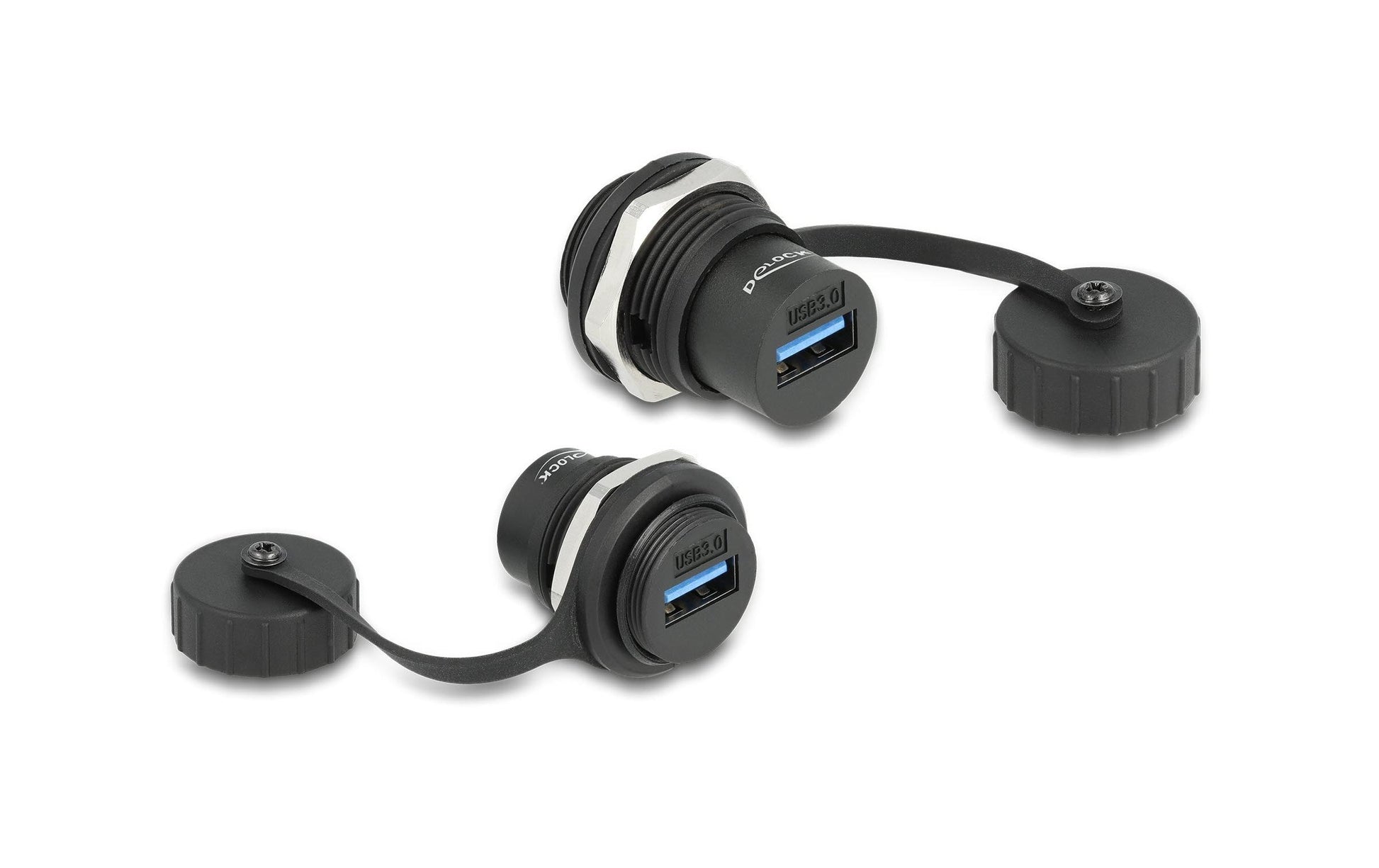DeLOCK USB Adapter USB-A auf USB-A – USB 3.2 Gen 1 (5 Gbit/s) – Einbaubuchse, Schwarz
