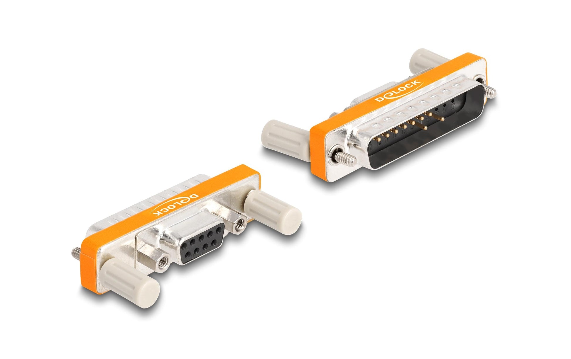 DeLOCK RS-232 Adapter D-Sub 9 (Buchse) zu D-Sub 25 (Stecker) – Gold-beschichtete Kontakte, für RS-232