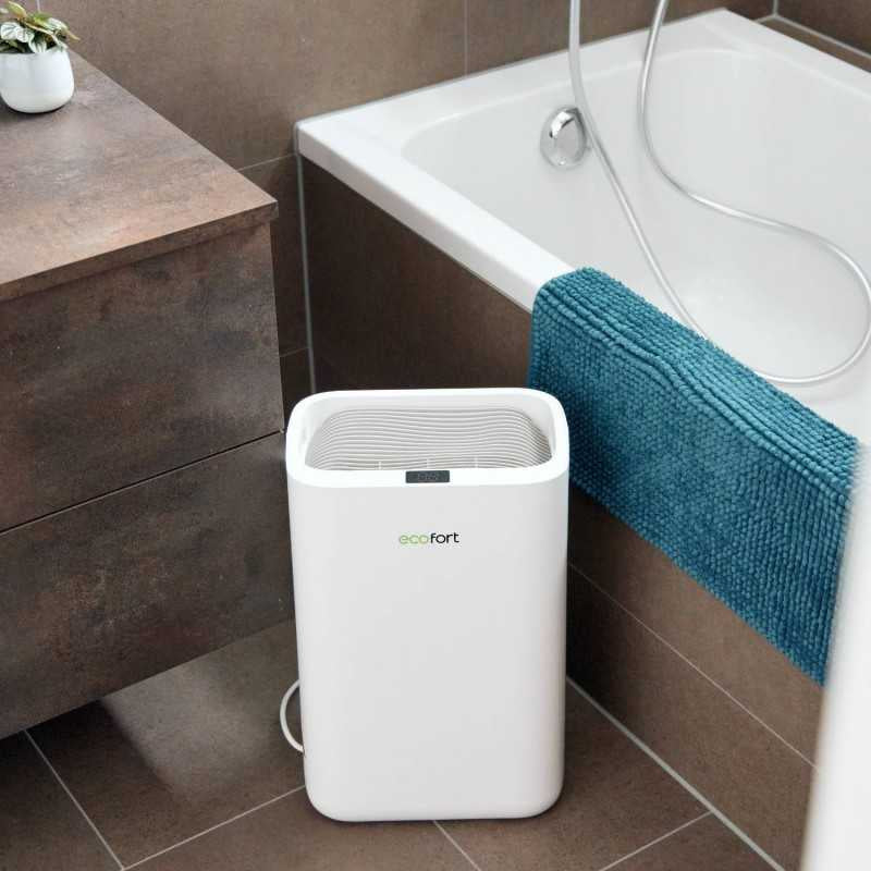 Ecofort Luftentfeuchter ecoQ DryAir 20L – 20 L/24 h, bis 50 m², Tank 4,5 l, Hygrostat