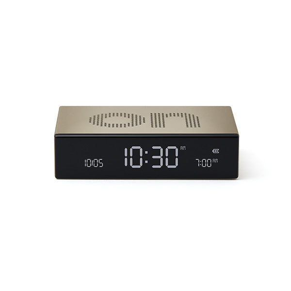 LEXON Digitalwecker – Snooze, USB, 10,4 × 2,6 × 6,5 cm, Gold