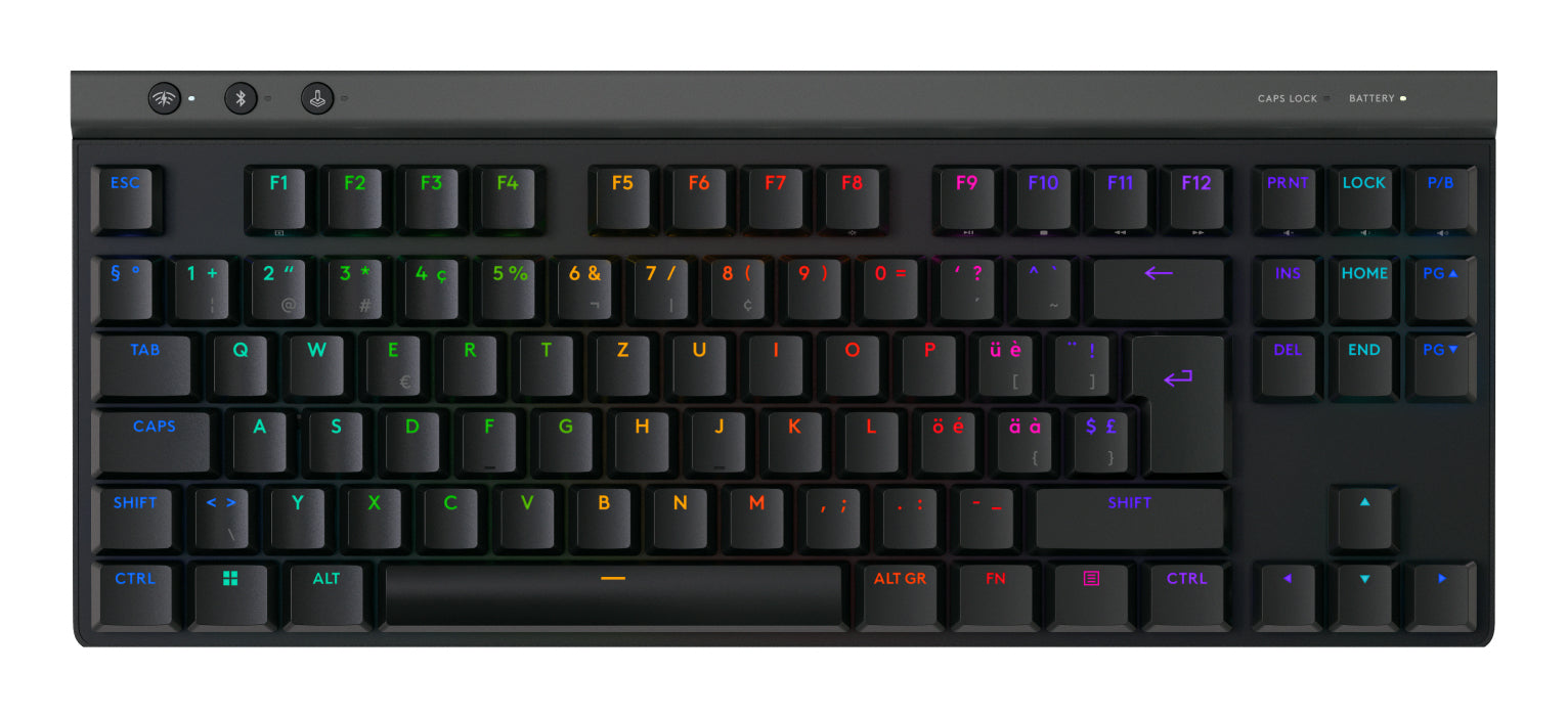 Logitech G G515 LIGHTSPEED TKL – mechanisch, RGB – Bluetooth & 2,4 GHz (Nano-Empfänger USB-A) – QWERTZ (CH)