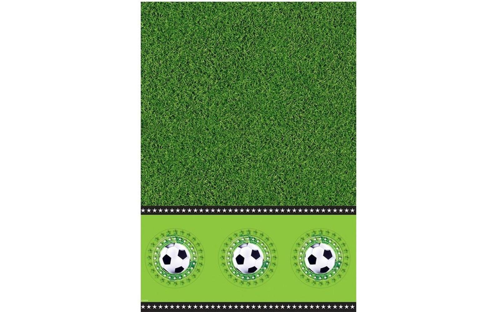 Folat Tischdecke – 130×180 cm, Kunststoff, Grün, Fussball