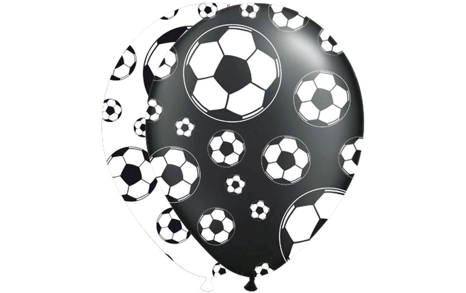 Folat Fussball Luftballons – Weiss – Ø 30 cm – Latex – 8 Stk