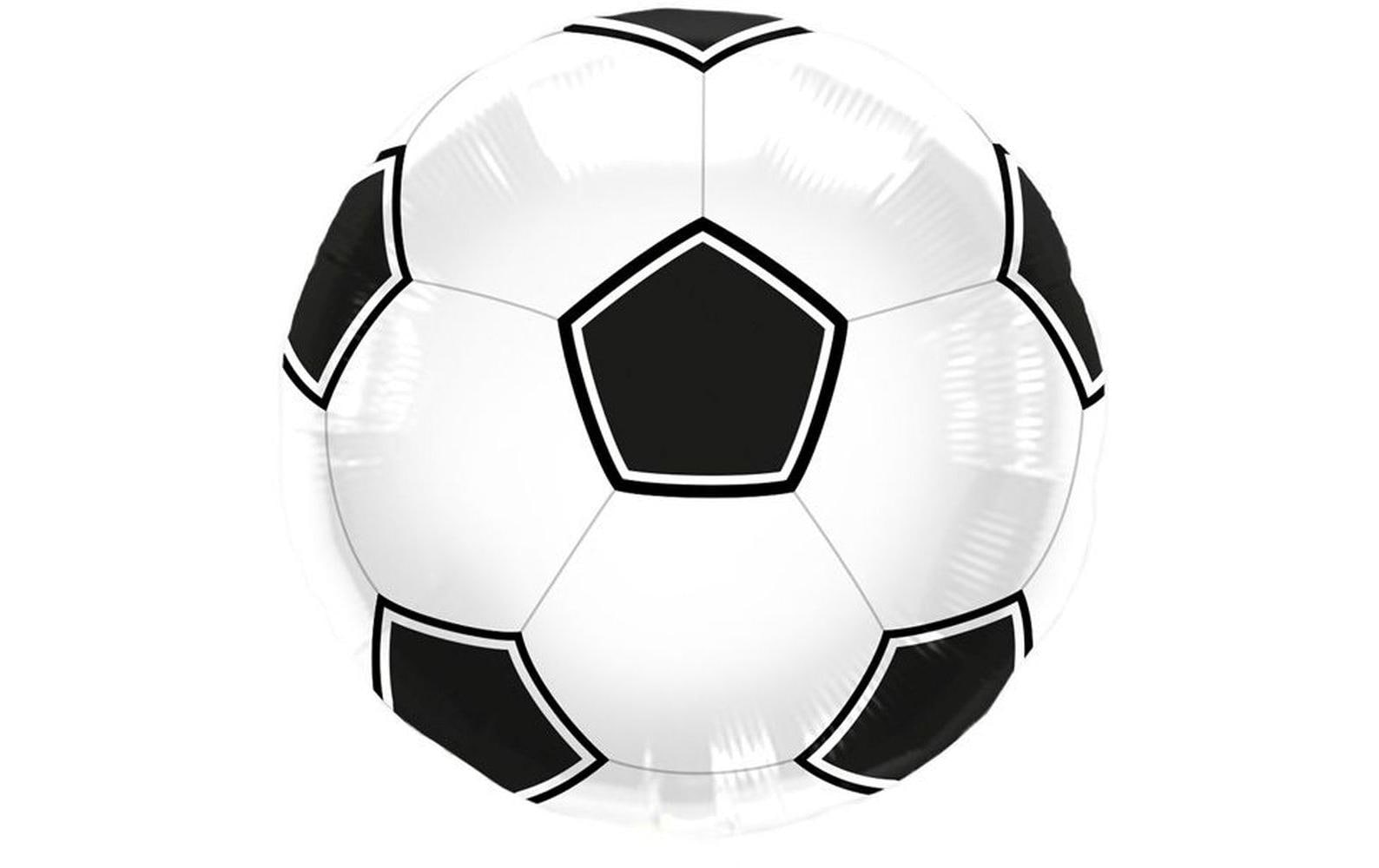 Folat Folienballon Fussball – Schwarz/Weiss – 43 cm – Folie – 1 Stk